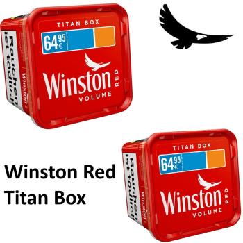 2x Winston Red Titan Box Volumentabak Stopftabak Winston Red 260 Gramm