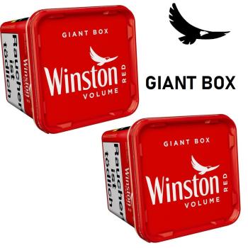 2x Winston Red Giant Box Eimer Volumentabak Stopftabak Winston Red 165 Gramm