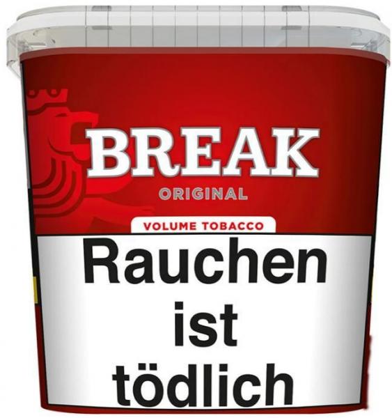 2x Break Red / Rot Volumentabak Giga Box 195g + 1000 Hülsen + 5 Feuerzeuge