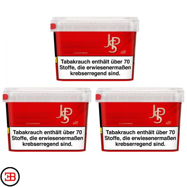 3 x John Player Special JPS Red 100g Mega Box Stopftabak Volumentabak JPS Tabak