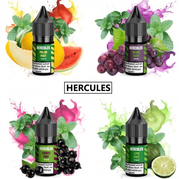 Hercules Nikotinsalz E-Liquid 10ml für Pod Systeme Nikotinsalzliquid 10mg 20mg
