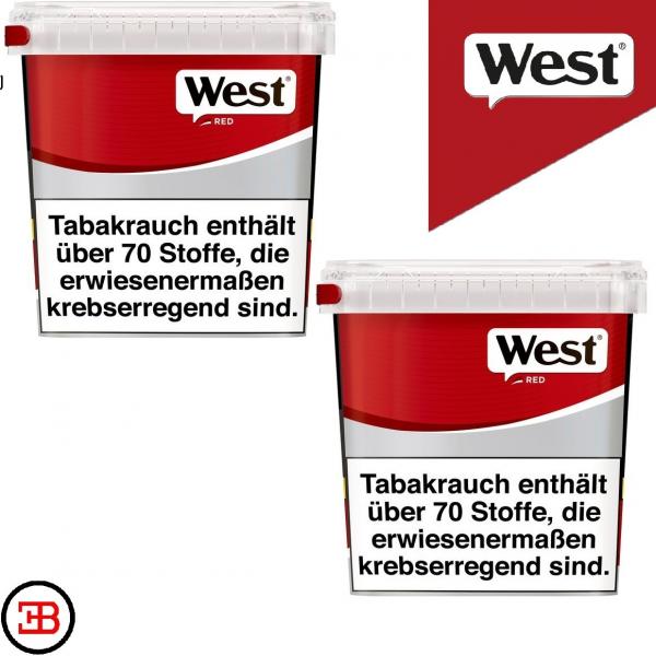 2x West Red Tabak Giga Box 170g Volumentabak Stopftabak West Rot Eimer