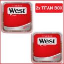 2x West Red Tabak Titan Box 280g Volumentabak Stopftabak West Rot Eimer
