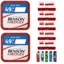2x Benson & Hedges 235g Giga Box Volumentabak + 1000 Hülsen + 5 Feuerzeuge